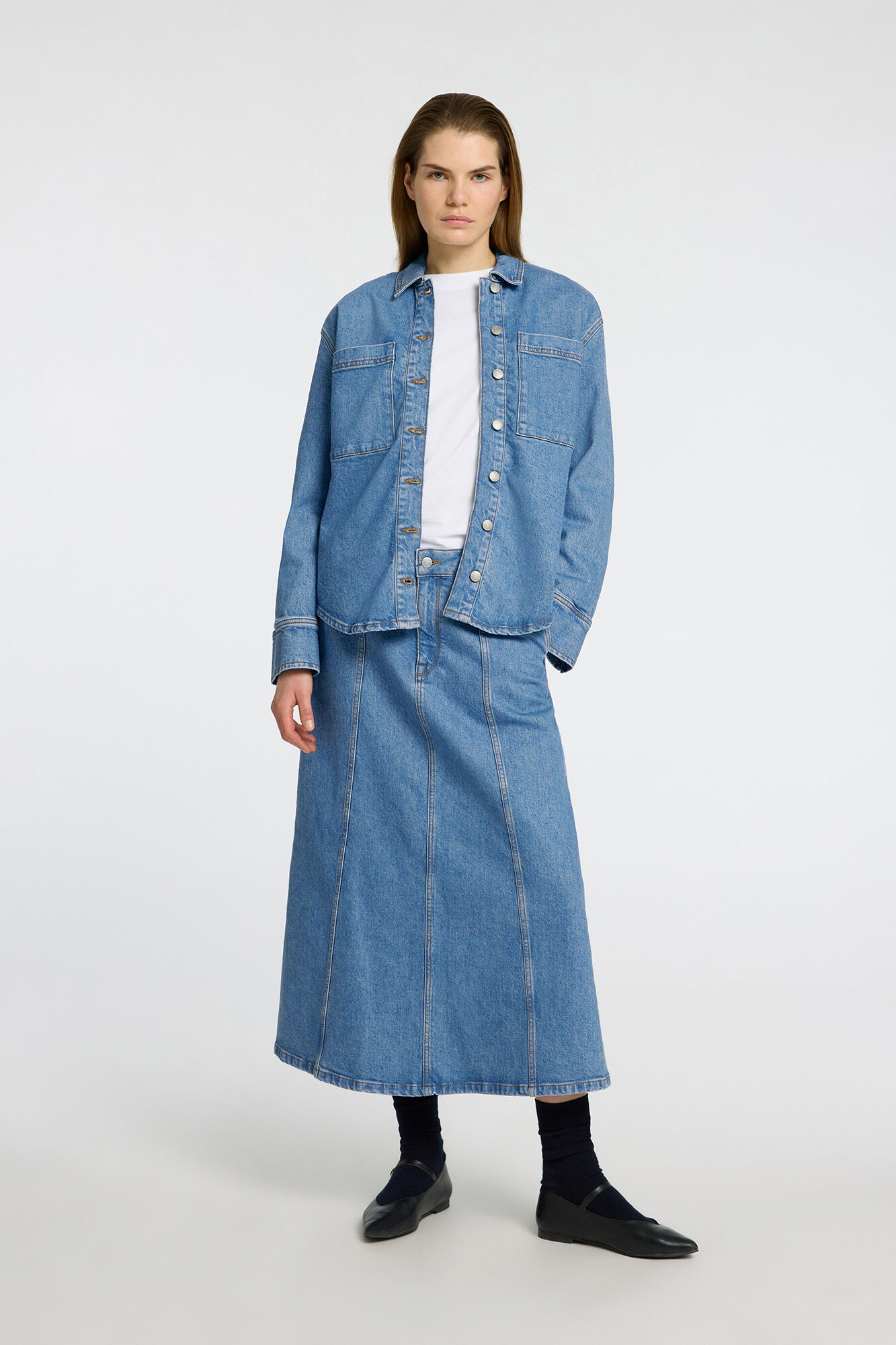 Selected Femme Saia de ganga midi