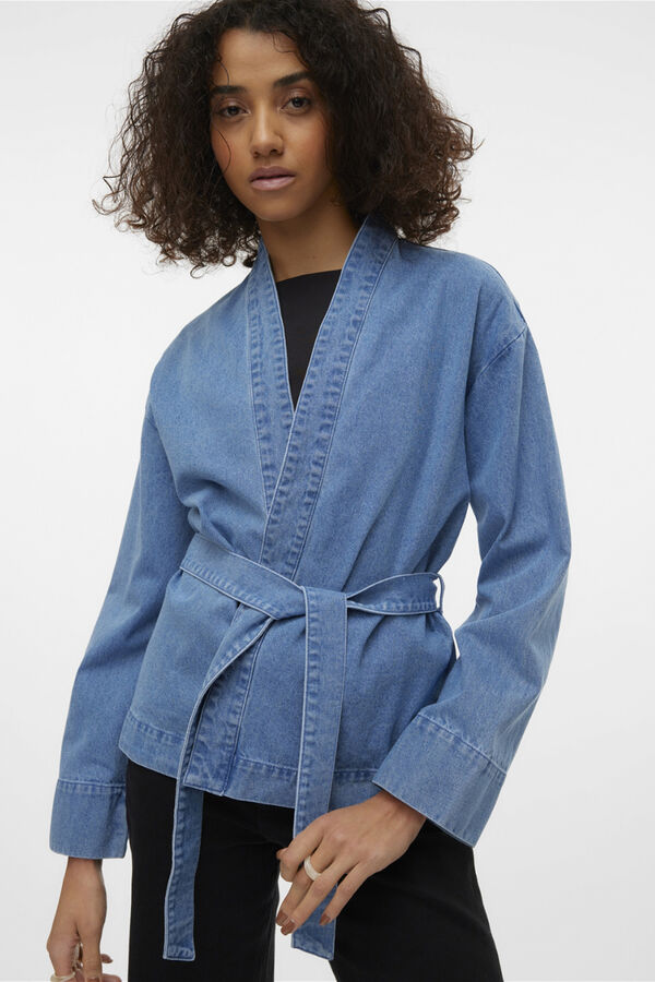 Vero Moda Kimono de tejido vaquero Azul