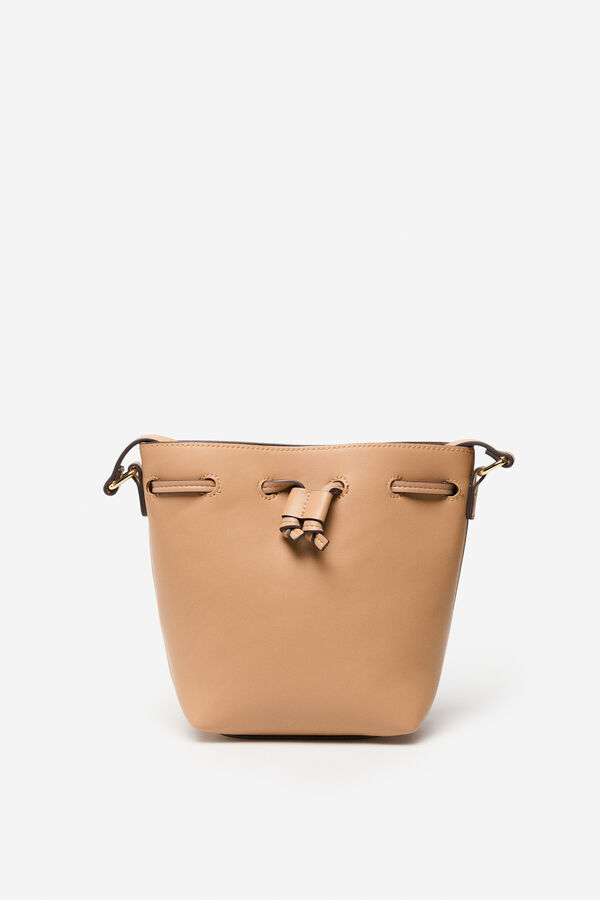 Cortefiel Bolso bucket mini Beige