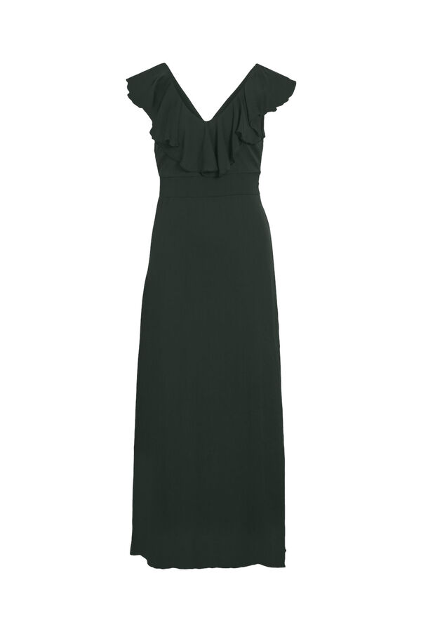 Vila Vestido de festa longo em chiffon Verde