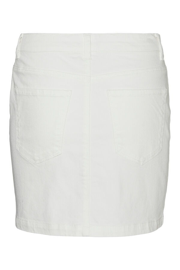 Vero Moda Saia denim curta Branco