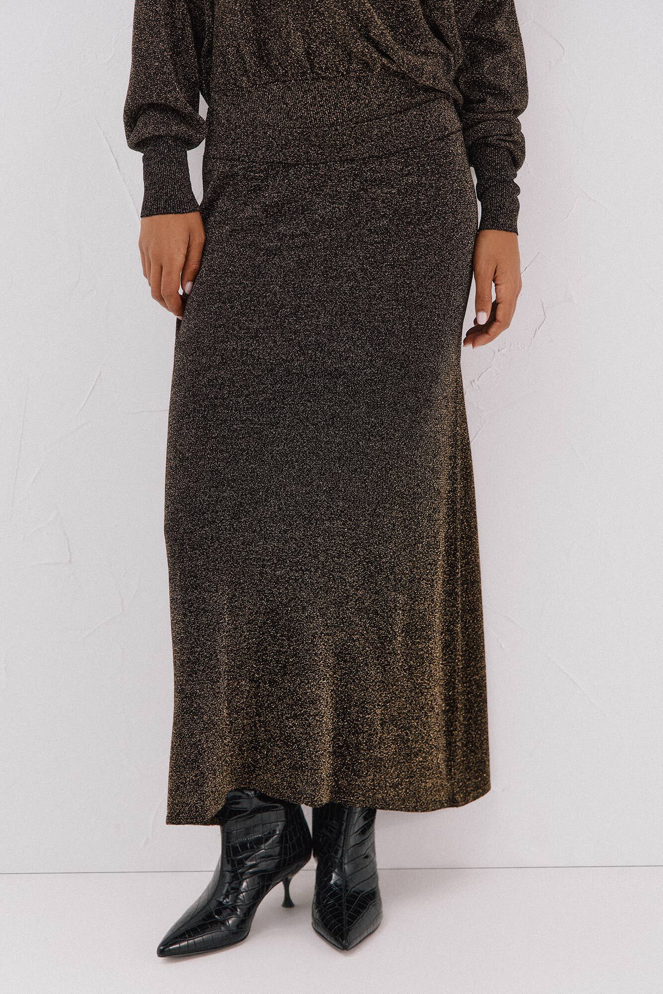 Cortefiel Falda de punto con lurex