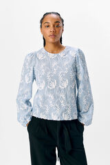 Object Blusa tejido bordado Azul