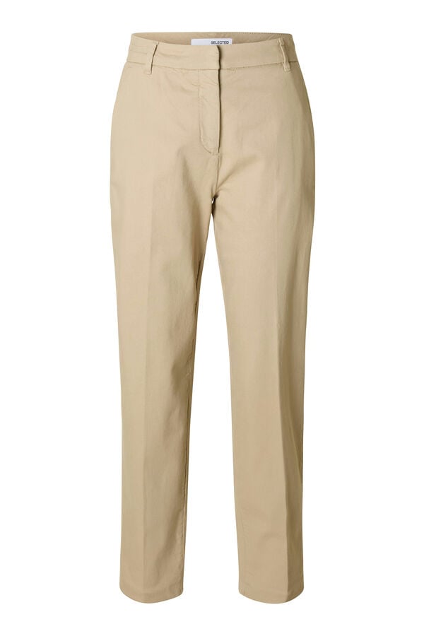 Selected Femme Cal&ccedil;as chino Castanho