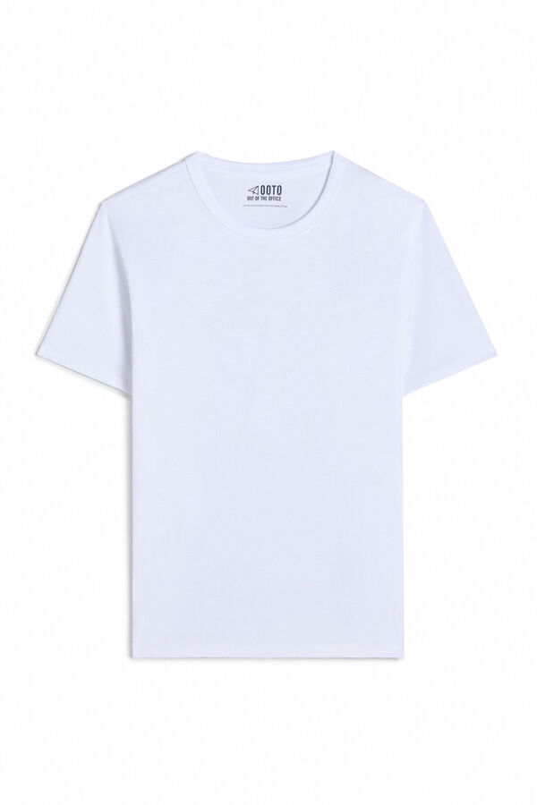OOTO T-shirt básica com bordado avião OOTO Branco