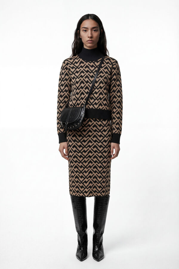 Vero Moda Jersey de punto cuello subido Negro