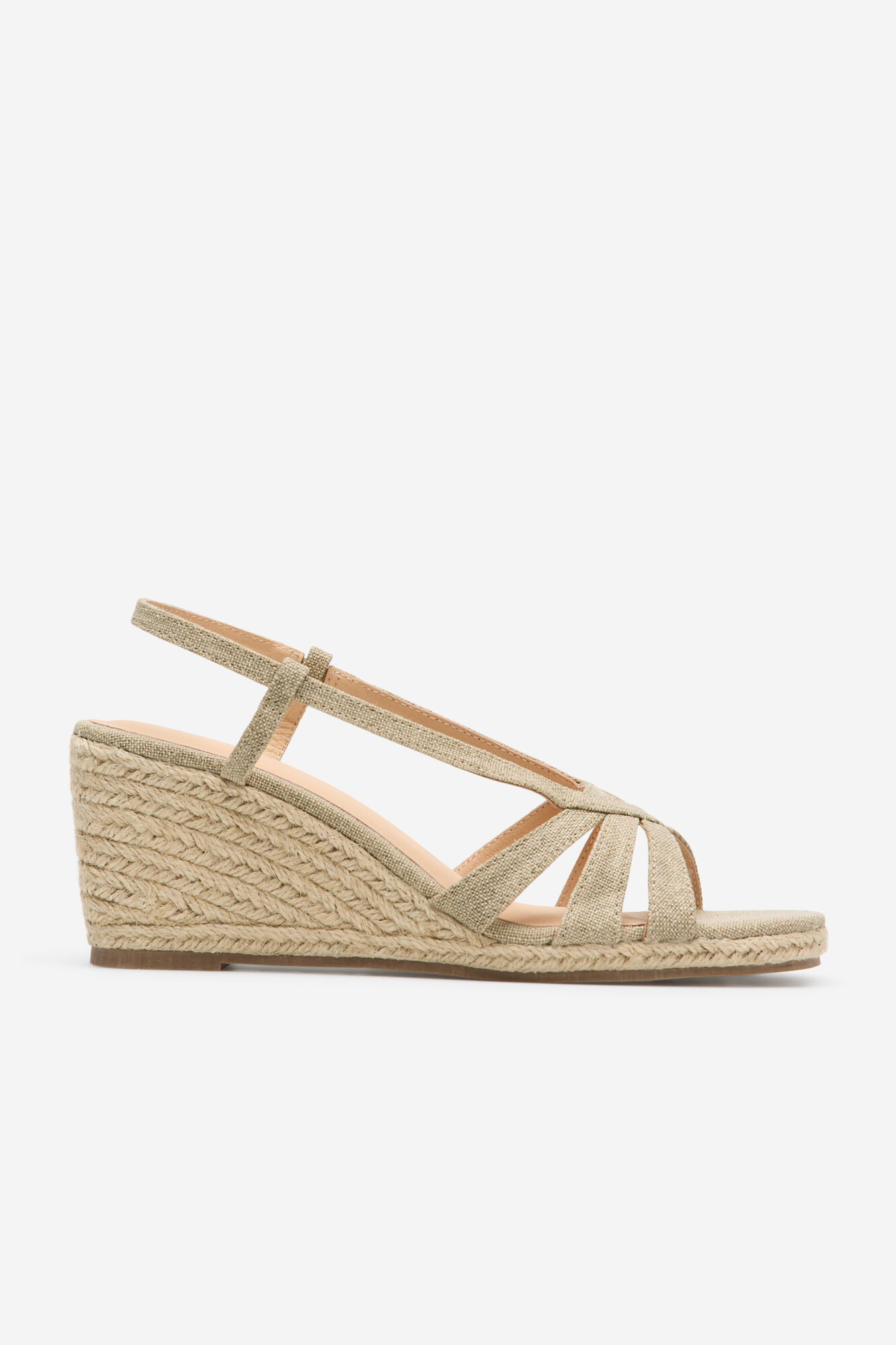 Cortefiel Sand&aacute;lia espadrille com salto plataforma