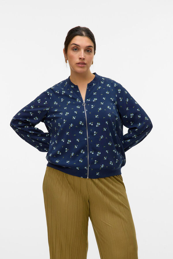 Vero Moda Curve Jaqueta bomber plus size Azul