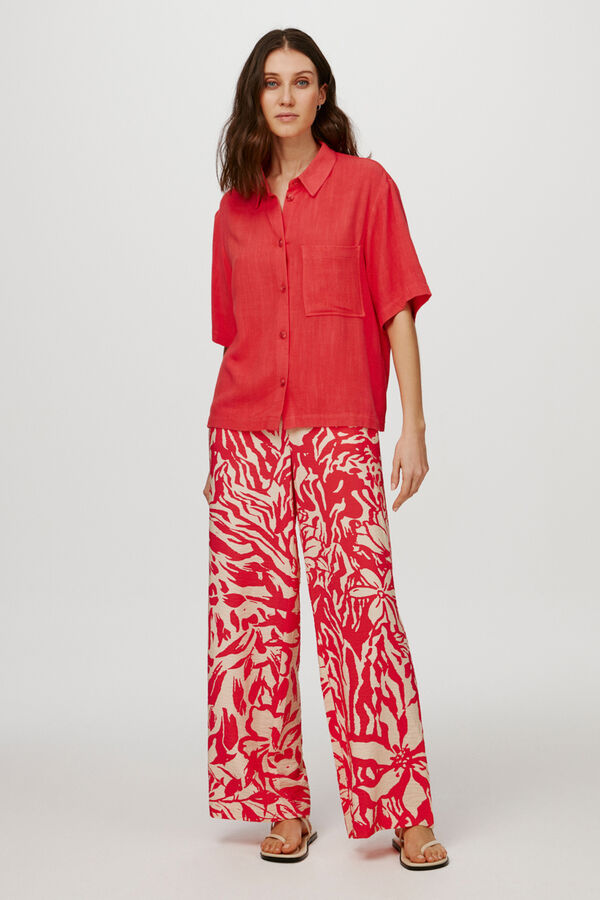 Object Cal&ccedil;as fluidas com estampado Cinzento