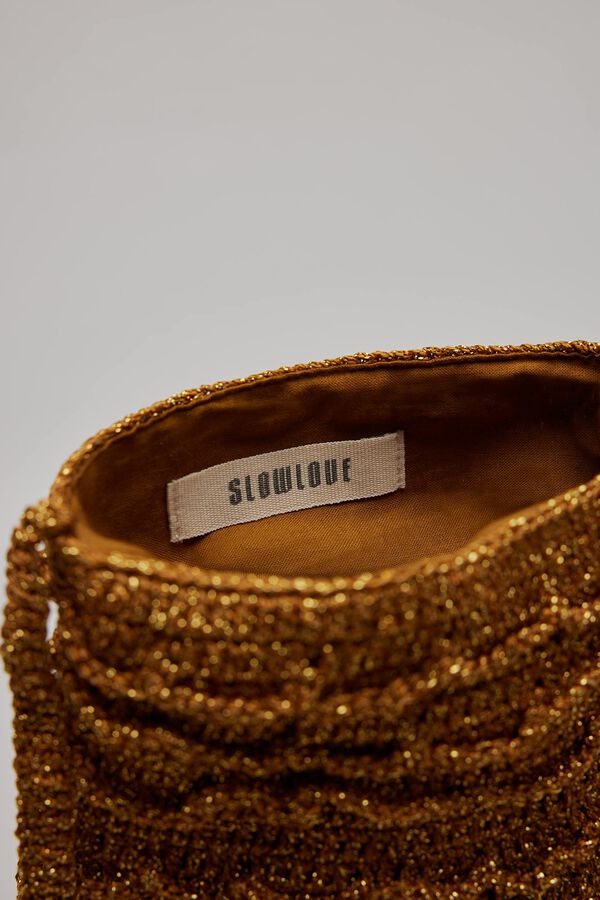 Slowlove Mala de tiracolo crochet Dourado