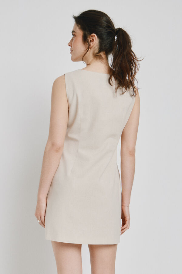 Vero Moda Vestido curto em algod&atilde;o Tostado