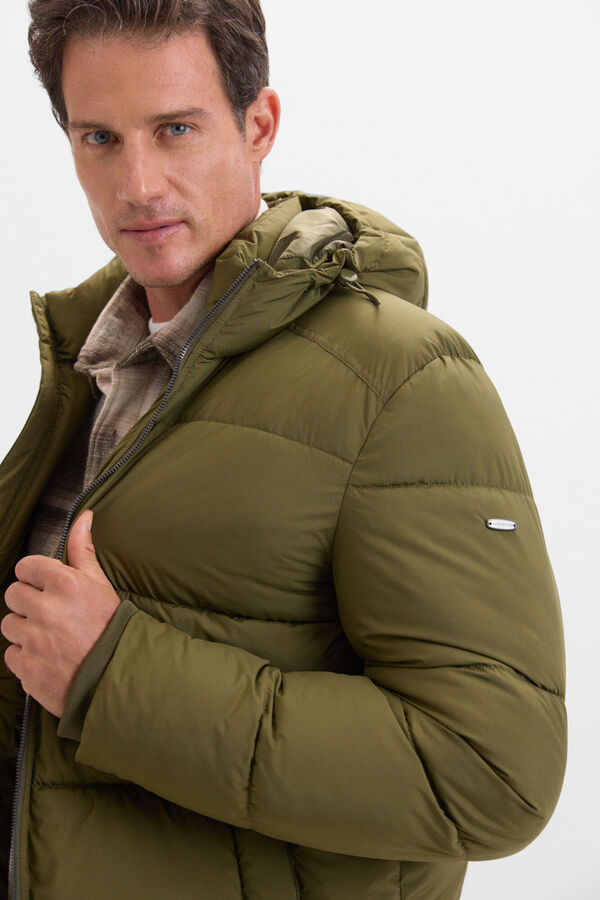 Cortefiel Blus&atilde;o acolchoado Verde