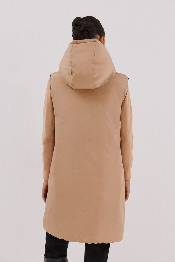 Cortefiel Colete comprido revers&iacute;vel Preto