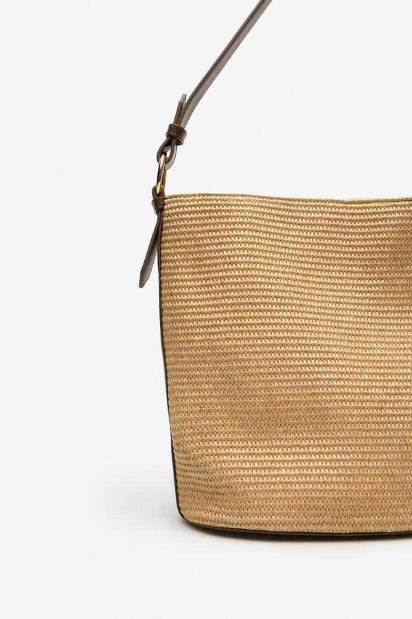 Cortefiel Bolso hobo rafia Arena