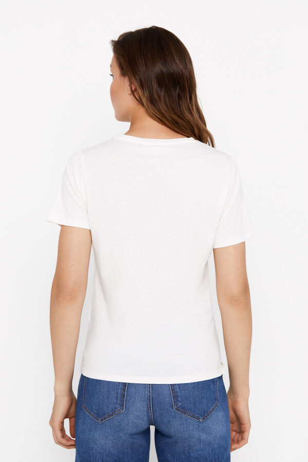 Cortefiel T-shirt estampada algod&atilde;o Impress&atilde;o