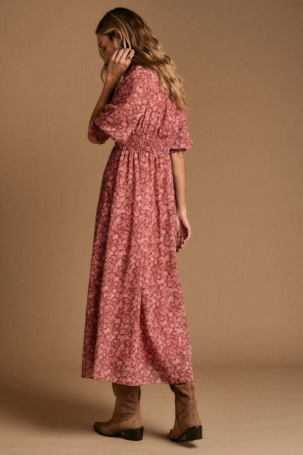 Pol&iacute;n Et Moi Vestido flores maquillaje Rosa