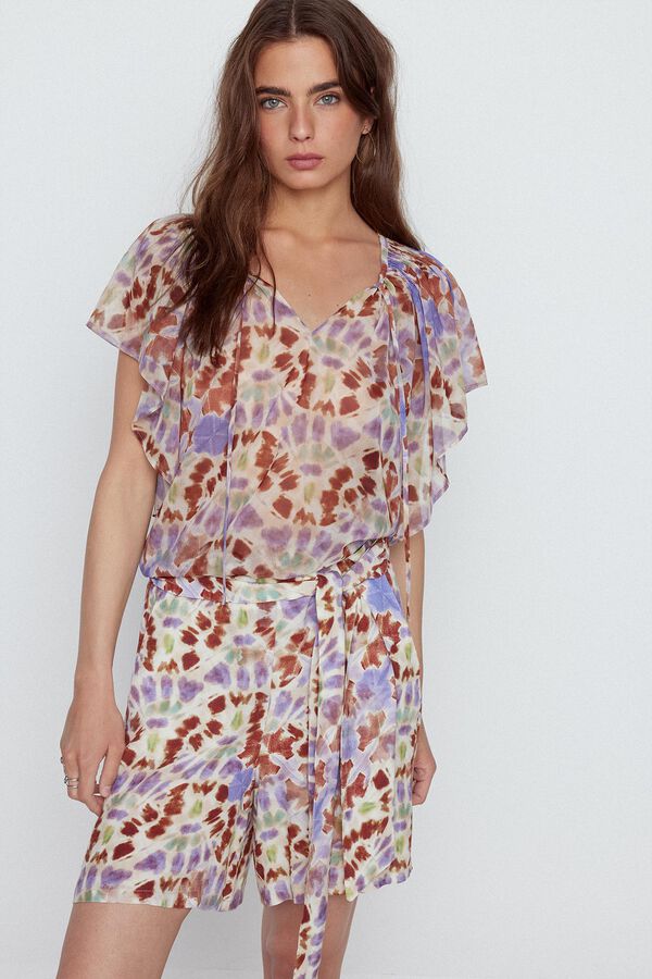 Slowlove Blusa estampada folho Multicolorido