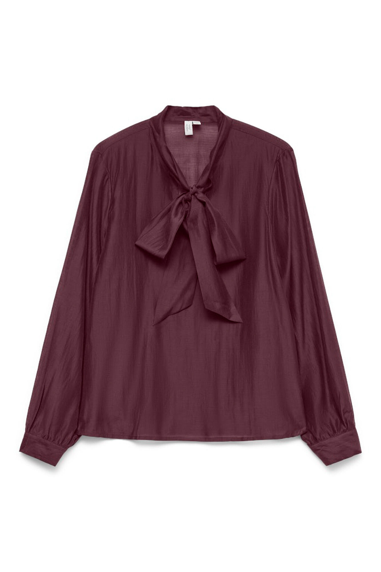 Vero Moda Blusa feminina de manga comprida com la&ccedil;o no gola 