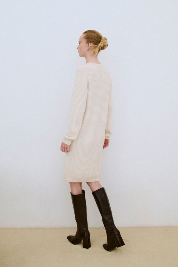 Object Vestido de malha texturizado Branco