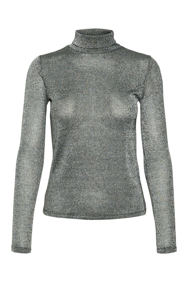 Vero Moda Top cuello vuelto y l&uacute;rex Negro