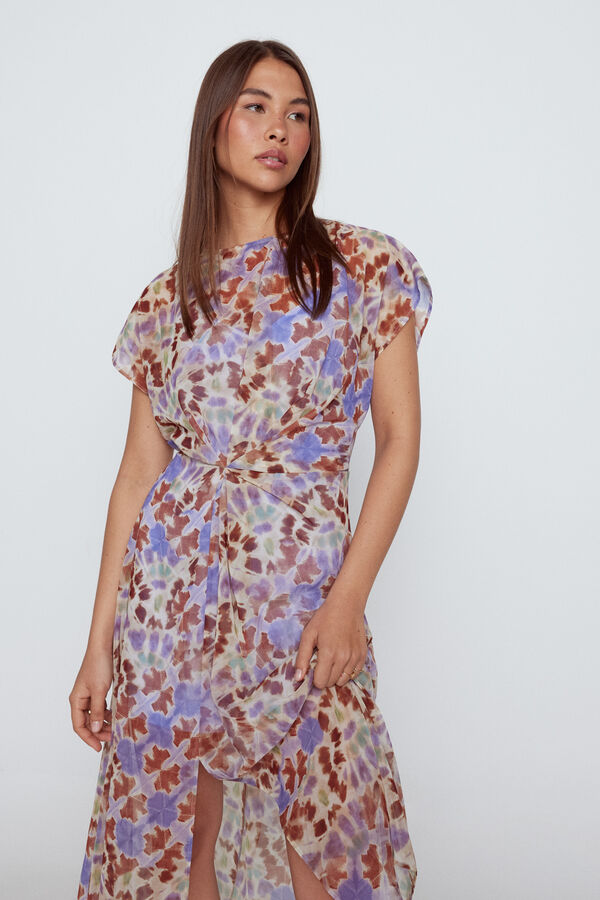 Slowlove Vestido midi drapeado Multicolor
