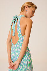 Dolores Promesas Vestido longo Flora Azul