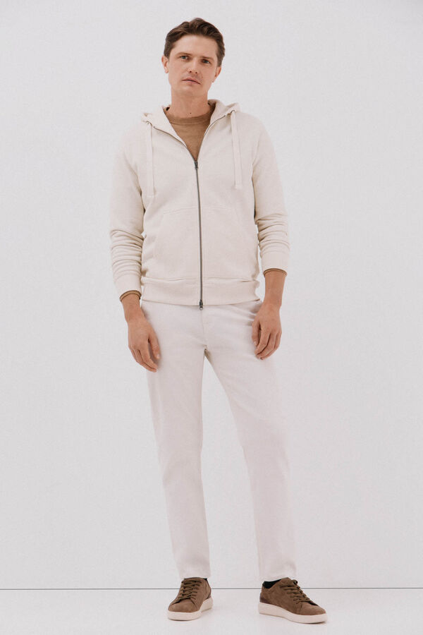 Cortefiel Pantal&oacute;n vaquero tapered fit Marfil