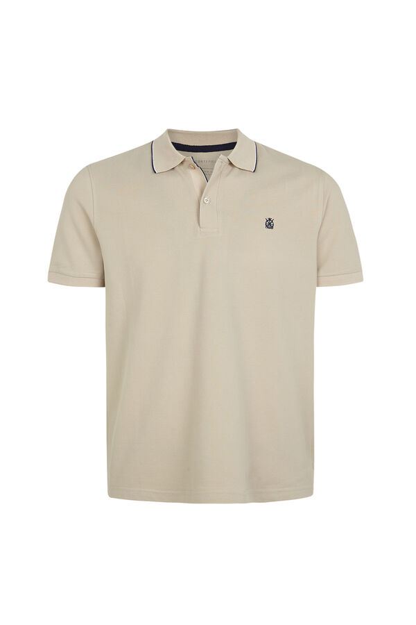 Cortefiel Polo con tips Beige