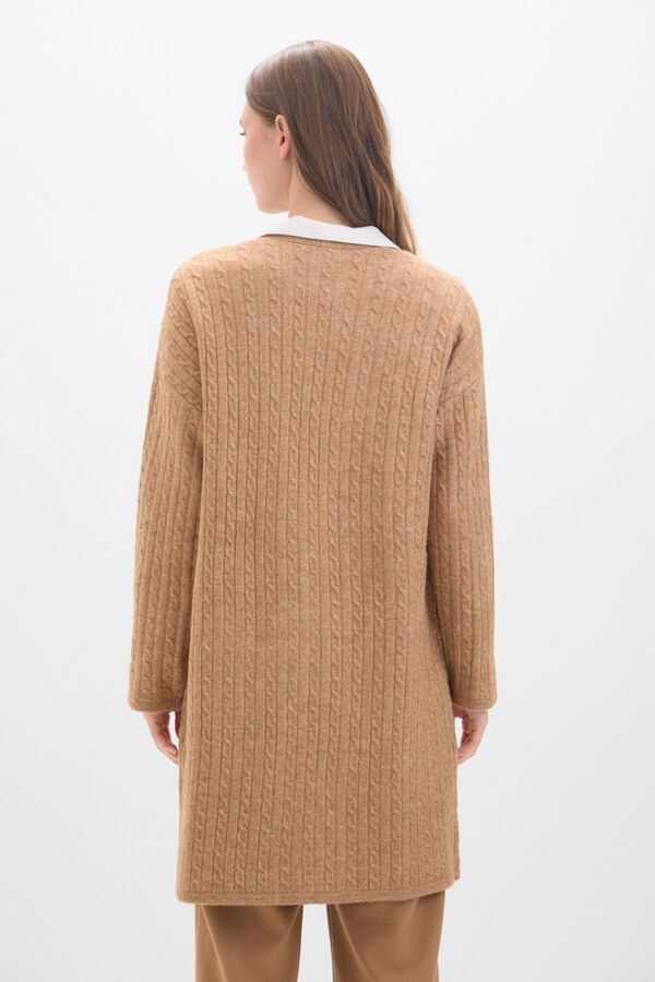 Cortefiel Cardigan ochos suave Camel