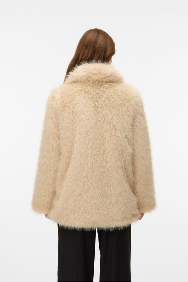 Vero Moda Abrigo de pelo Beige