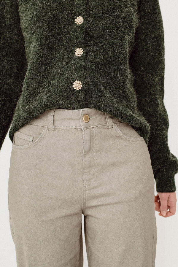 Vila Pantal&oacute;n vaquero ancho 7/8 Gris