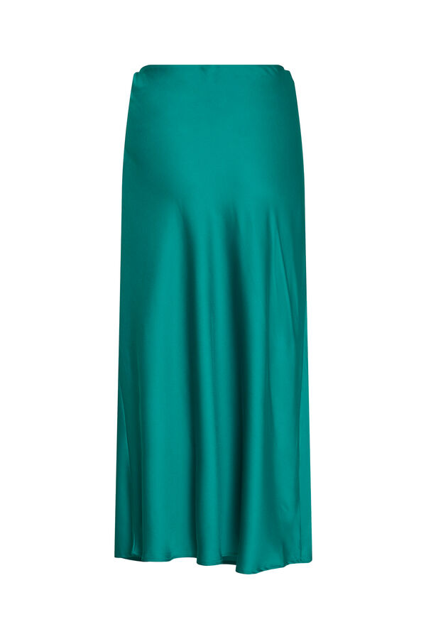 Vila Saia midi acetinada Verde