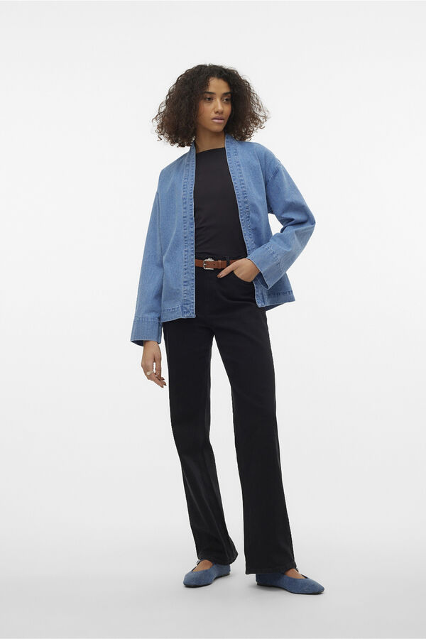 Vero Moda Kimono de tejido vaquero Azul