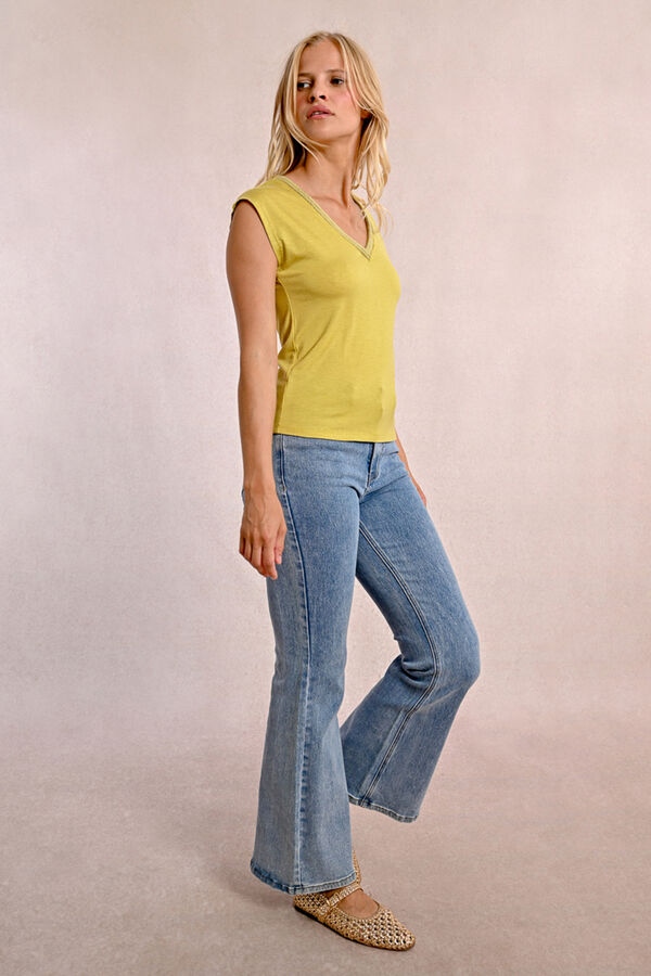 Molly Bracken Camiseta manga curta com detalhe de acabamento Verde