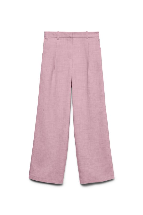 Vero Moda Pantal&oacute;n wide leg de vestir Rosa