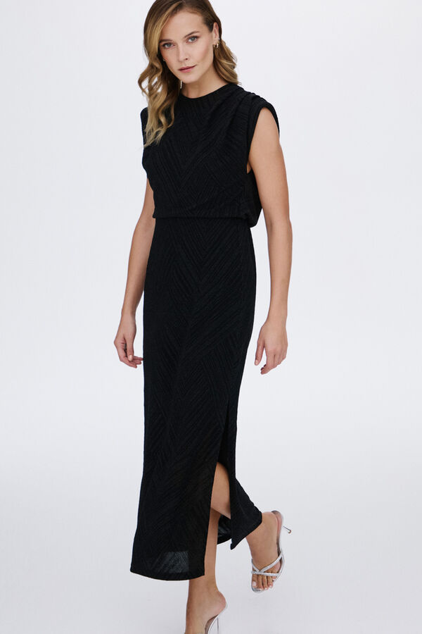 Vila Vestido fiesta midi Negro