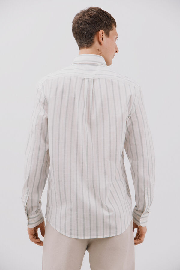 Cortefiel Camisa rayas Verde