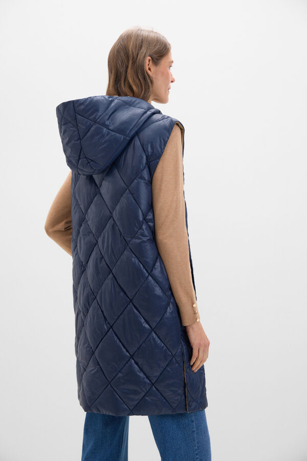 Cortefiel Colete comprido revers&iacute;vel THERMOLITE&reg; Azul