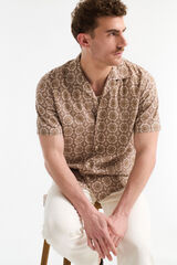 Selected Camisa de linho de manga curta Cinzento