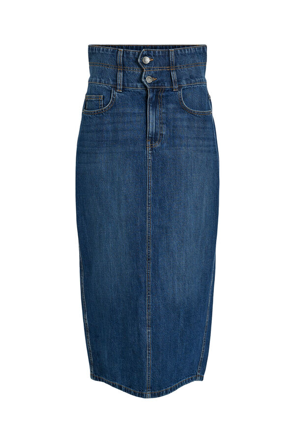 Vila Falda vaquera midi Azul