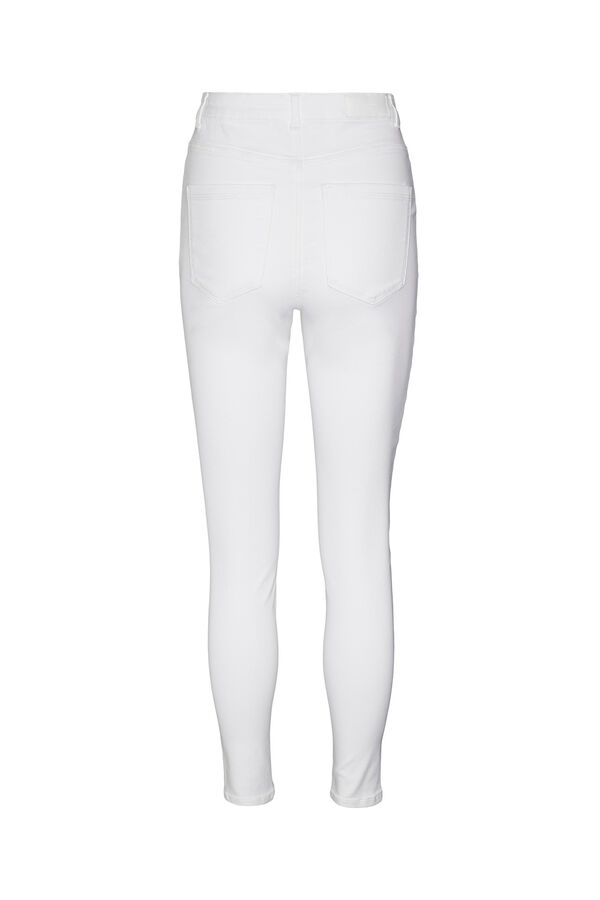 Vero Moda Jeans Sophia cigarro de cintura subida Branco
