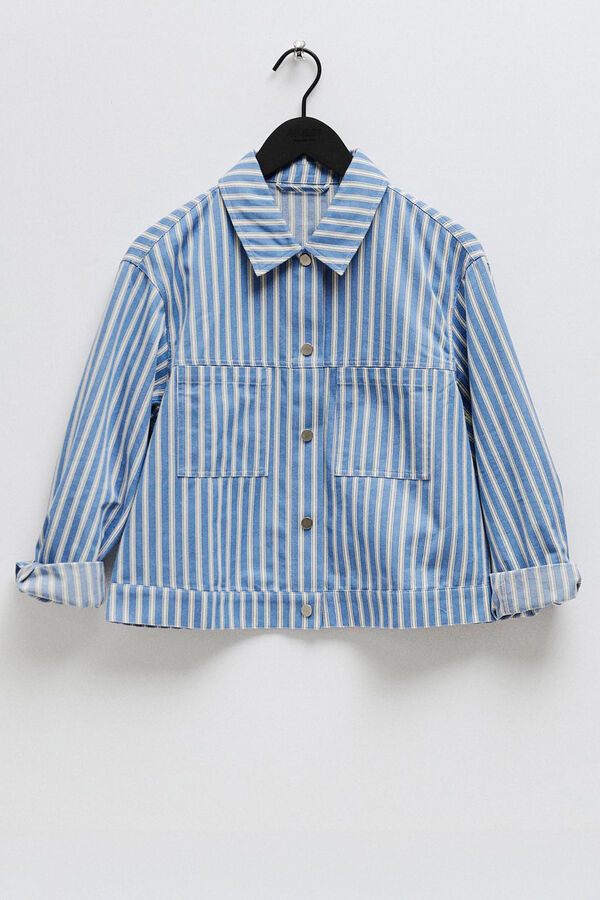 Object Casaco tipo camisa Azul