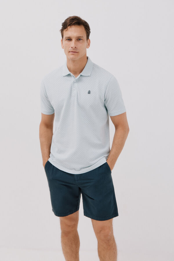 Cortefiel Polo estampado Azul