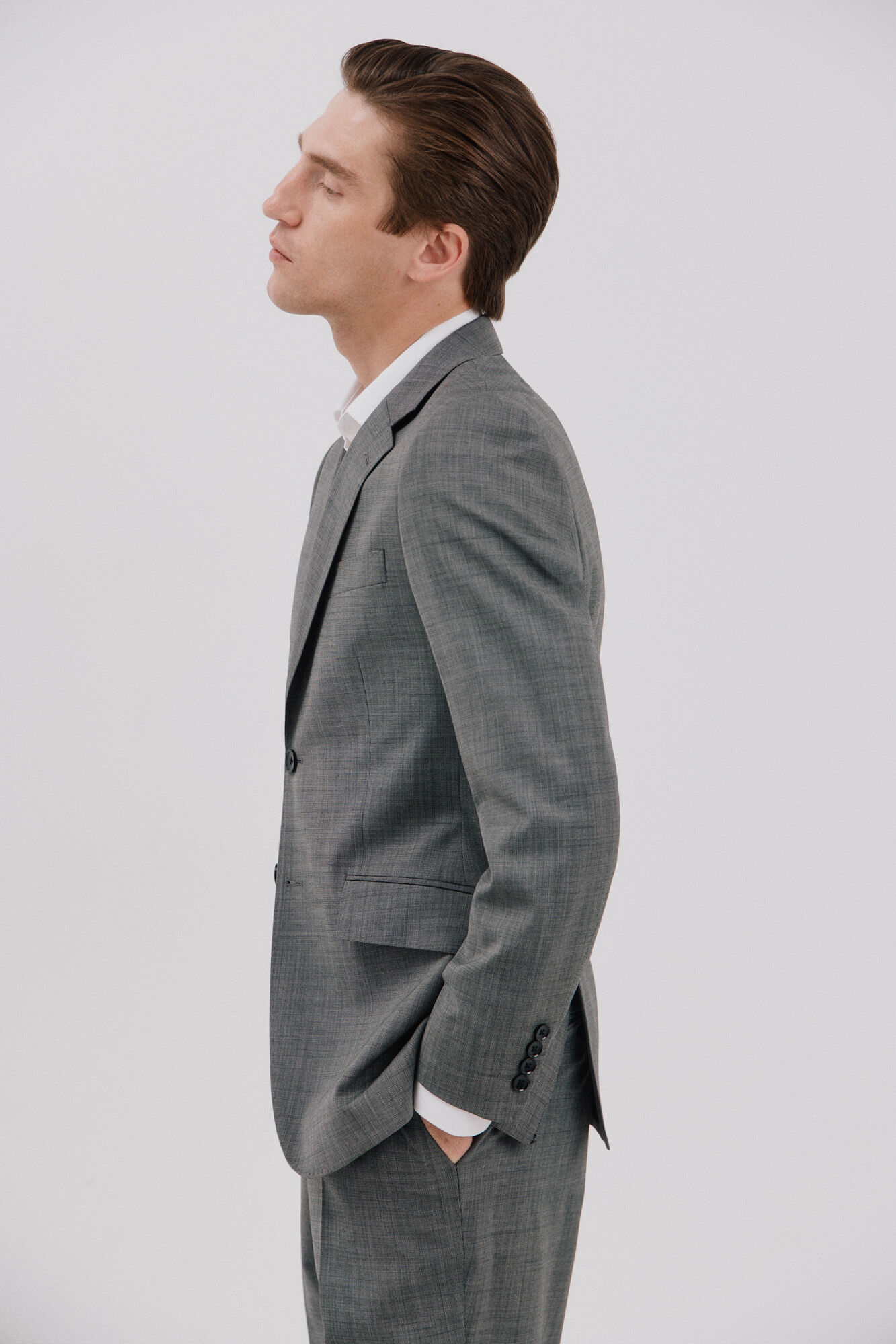 Cortefiel Blazer cinzento slim fit