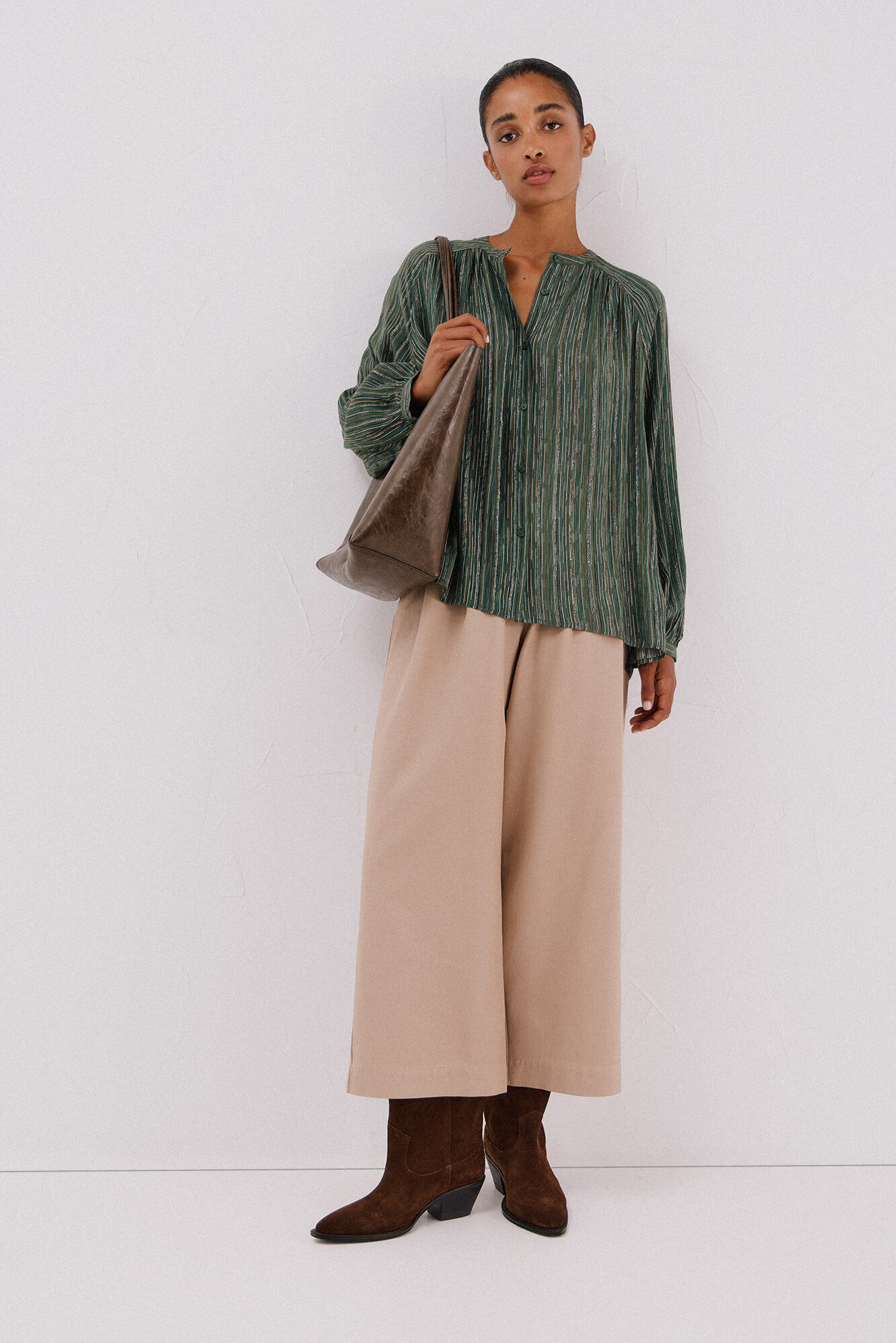 Cortefiel Blusa estampada l&uacute;rex