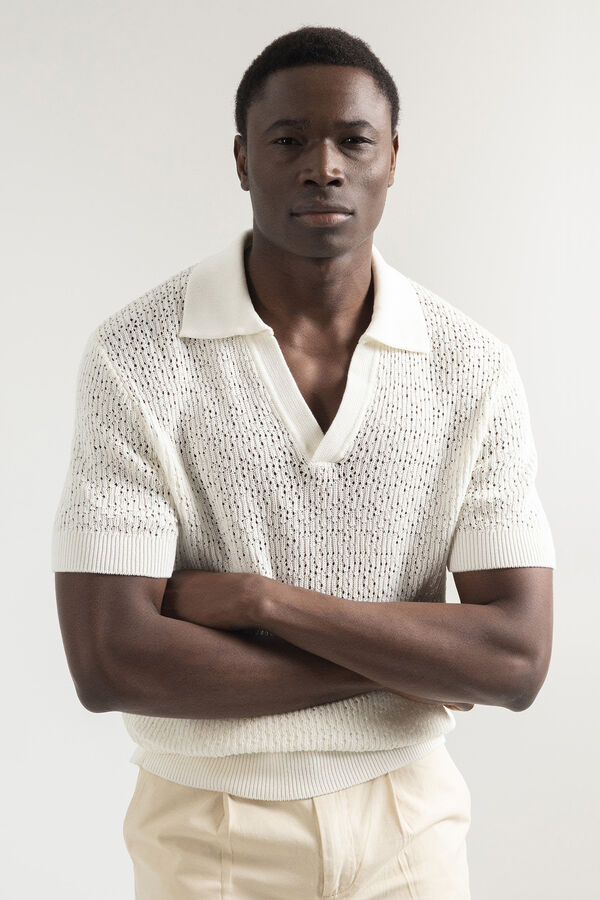 PuroEGO Polo crochet Blanco