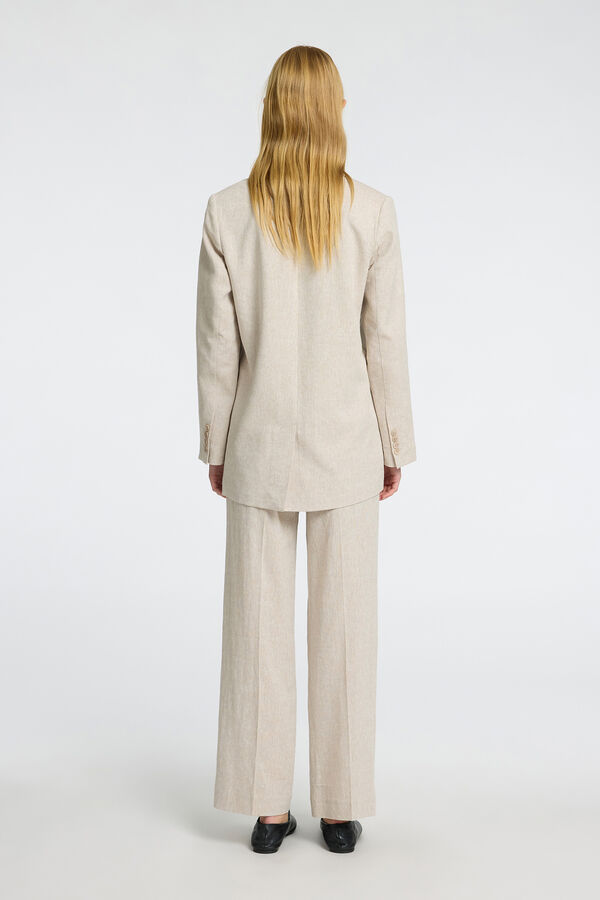 Selected Americana de lino Relaxed Fit Beige