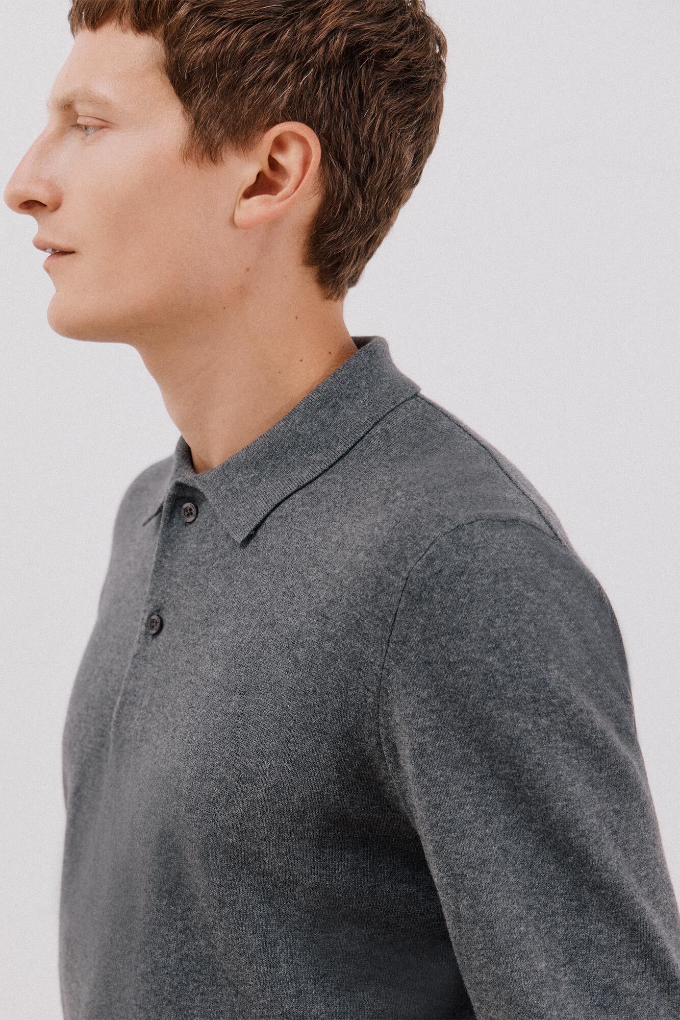 Cortefiel Jersey algod&oacute;n cashmere cuello polo