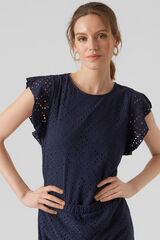 Vero Moda Top vazado com mangas de folhos Azul