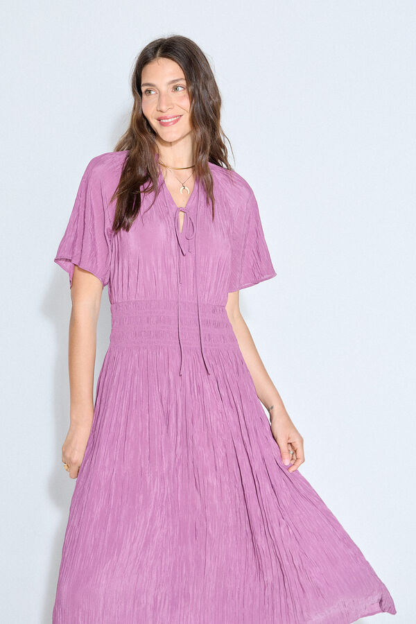 Slowlove Vestido largo Tie-Dye Marrón